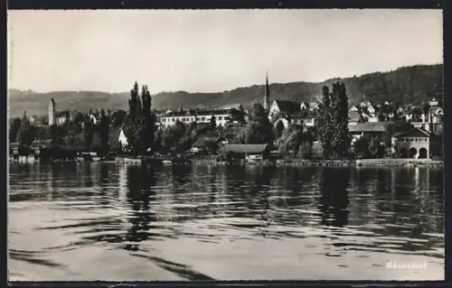 AK Männedorf, Uferpartie mit Kirche