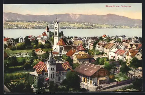 AK Küsnacht, Ortspartie mit Zürichsee