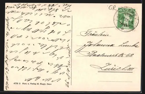 AK Ilanz, Teilansicht mit Bergen