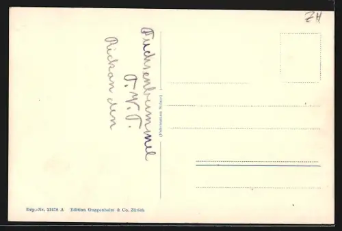 AK Rikon, Teilansicht mit Strassenpartie