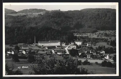 AK Rikon, Teilansicht mit Strassenpartie