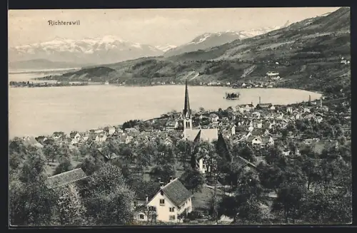 AK Richterswil, Teilansicht mit Kirche