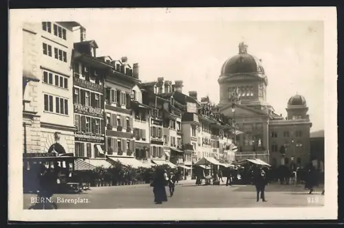 AK Bern, Bärenplatz mit Geschäften