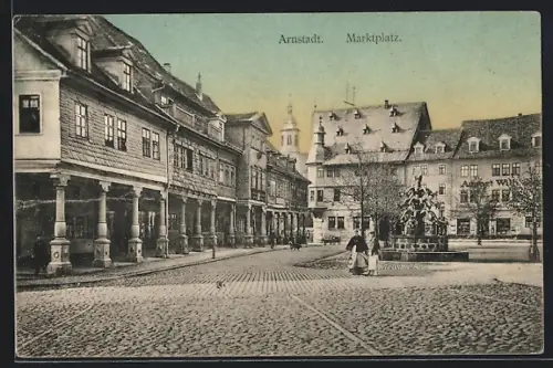 AK Arnstadt, Marktplatz