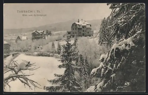 AK Tambach i. Th., Ortsansicht vom Spittertempel