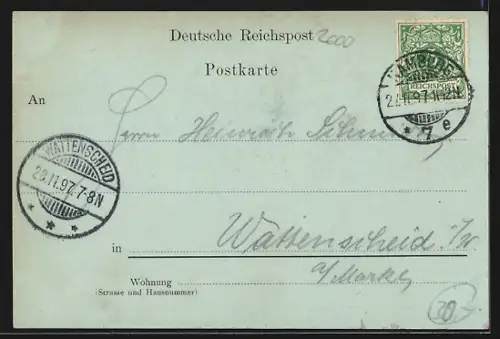 Mondschein-AK Hamburg-St.Georg, Alsterlust mit Booten