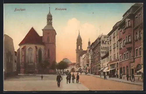 AK Bautzen, Strasse am Kirchplatz