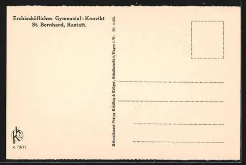 AK Rastatt, Schülerorchester des erzbischöflichen Gymnasial-Konvikts St. Bernhard