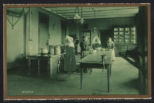 AK Rastatt, Erzbischöflisches Gymnasial-Konvikt St. Bernhard, Küche