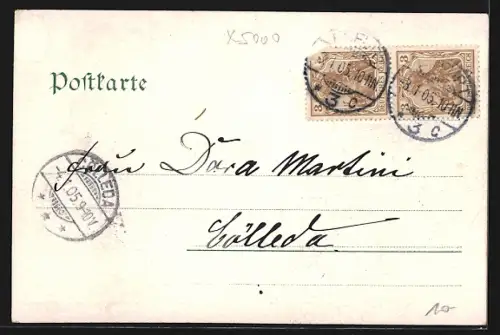 AK Erfurt, Marktstrasse im Ort