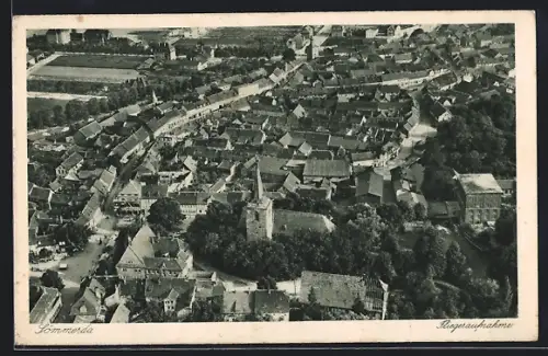 AK Sömmerda, Fliegeraufnahme des Ortes