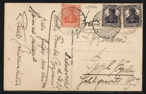 AK Niederorschel, Ortsansicht mit Kirche