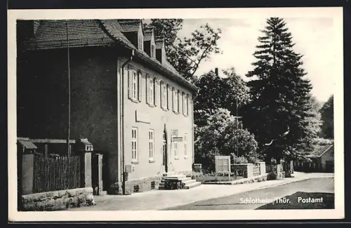 AK Schlotheim /Thür., Partie am Postamt
