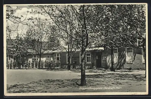 AK Ohrdruf i. Thür., Truppenübungsplatz, Geibes Kameradschaftshelm, Inh. Albert Küster
