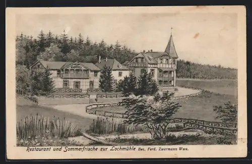 AK Wehrheim, Restaurant zur Lochmühle, Bes. Ferd. Zwermann Wwe
