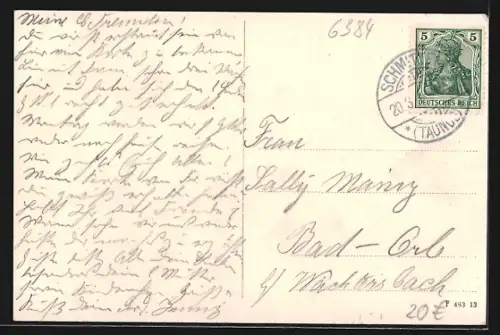 AK Schmitten i. Taunus, Ortsansicht mit Feldkopf u. Pferdskopf