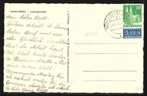 AK Münchberg, Blick in die Ludwigstrasse