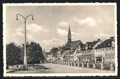AK Münchberg /Obfr., Partie in der Lindenstrasse