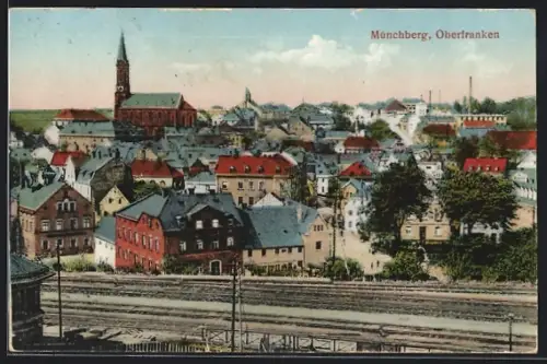 AK Münchberg /Oberfranken, Bahnanlagen am Ort