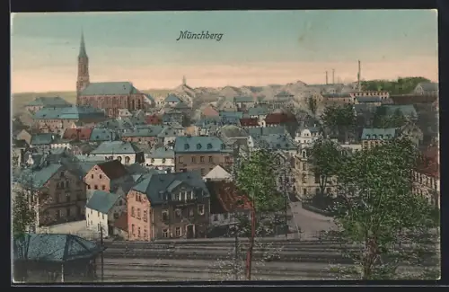 AK Münchberg, Bahngleise am Ort