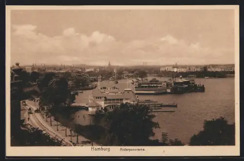 AK Hamburg-St.Georg, Blick auf die Alster