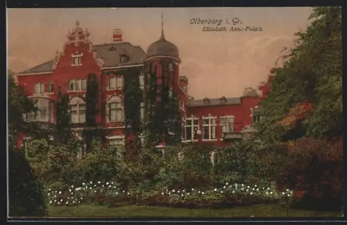 AK Oldenburg i. Gr., Elisabeth Anna-Palais mit Anlagen