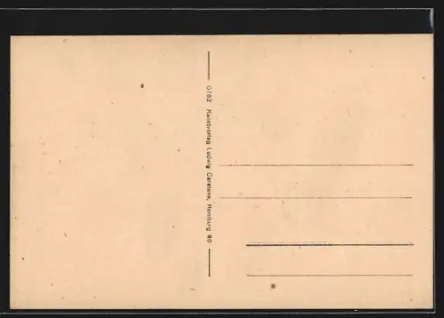 AK Hamburg-St.Georg, Abendstimmung an der Alster