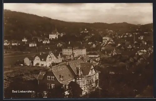 AK Bad Liebenstein, Panorama mit Kirche