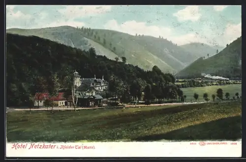 AK Ilfeld /Harz, Hotel Netzkater im Ilfelder Tal