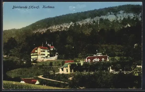 AK Bleicherode /Harz, Kurhaus mit Waldumgebung