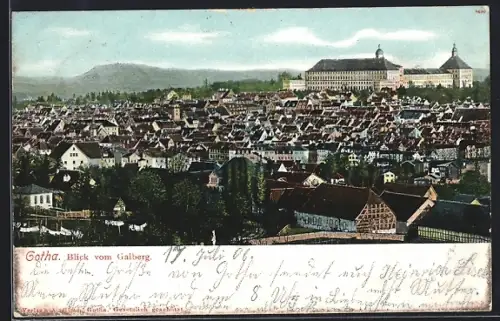 AK Gotha, Blick vom Galberg