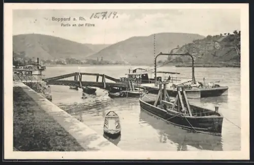 AK Boppard a. Rh., Partie an der Fähre