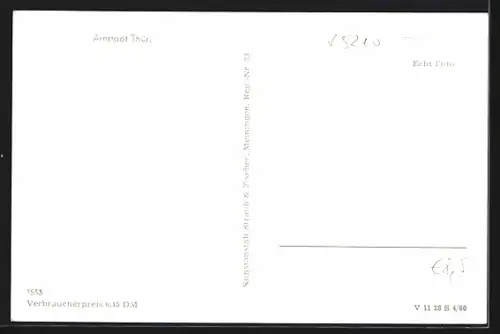 AK Arnstadt, Gesamtansicht aus der Vogelschau