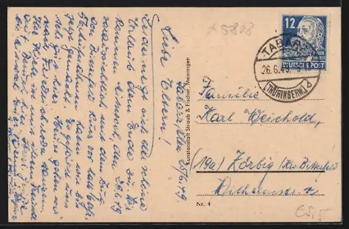 AK Tabarz im Thür. Wald, Panorama aus der Vogelschau