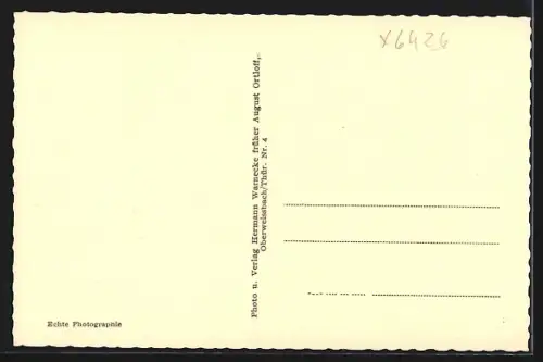 AK Oberweissbach /Thür.-Wald, Ortsansicht von einer Anhöhe aus