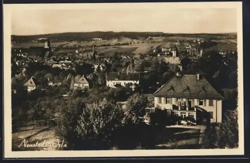 AK Neustadt-Orla, Gesamtansicht mit Kirche