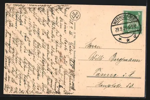 AK Weimar, Vorderfront des Schlosses Belvedere