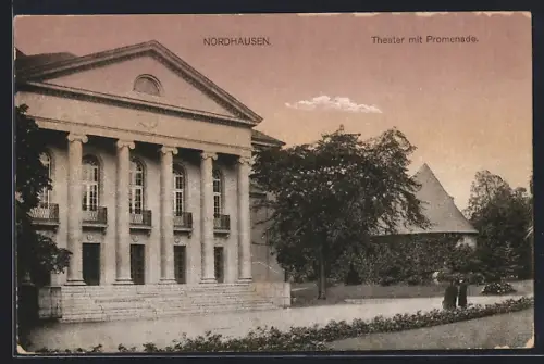AK Nordhausen, Theater mit Promenade