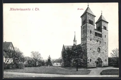 AK Klosterlausnitz i. Th., Blick zur Kirche