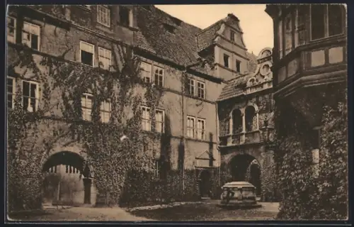 AK Mühlhausen i. Th., Blick auf das Rathaus