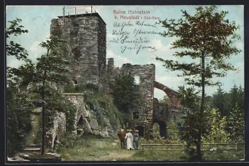 AK Neustadt i. Südharz, Ruine Hohnstein