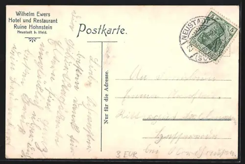 AK Neustadt i. Südharz, Ruine Hohnstein