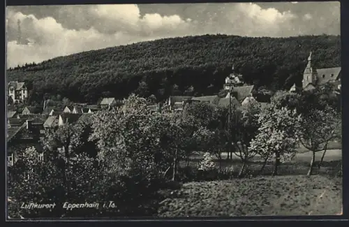 AK Eppenhain i. Ts., Ortspartie mit Kirche