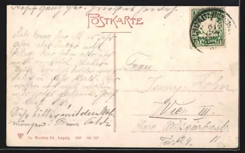 AK Bad Schachen, Ortsansicht und Dampferpartie