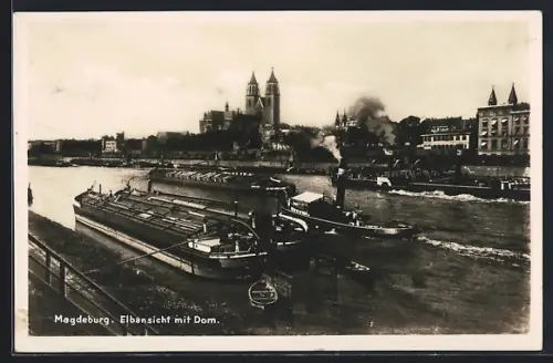 AK Magdeburg, Elbansicht mit Dom