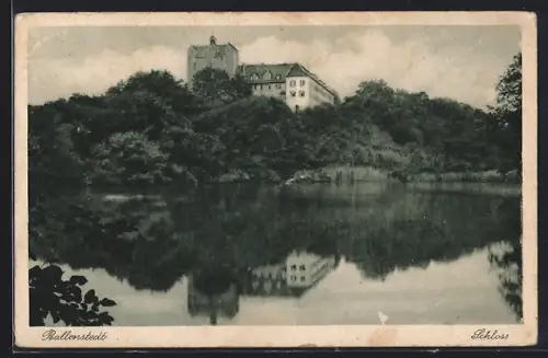 AK Ballenstedt, Schloss vom See aus