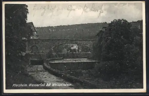 AK Pforzheim, Wasserfall Dill Weissenstein