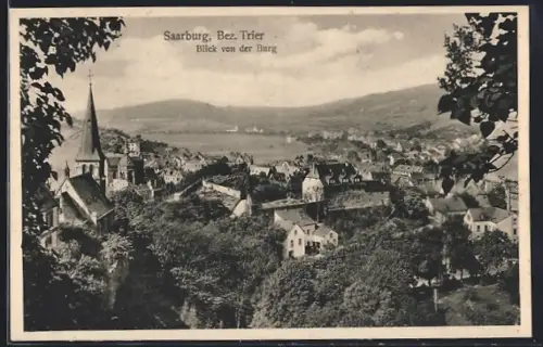 AK Saarburg /Trier, Teilansicht mit Kirche