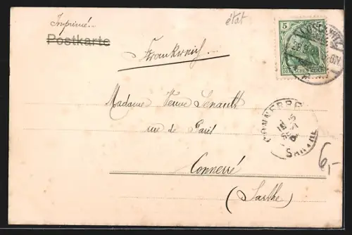 AK Dresden-Loschwitz, Teilansicht mit Bergschwebebahn