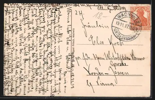 AK Dresden-Wachwitz, Teilansicht von der Elbe